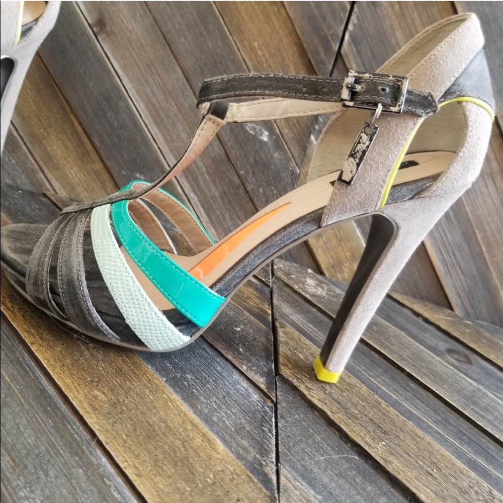 Diesel Suede Platform Strap Heel Sandal